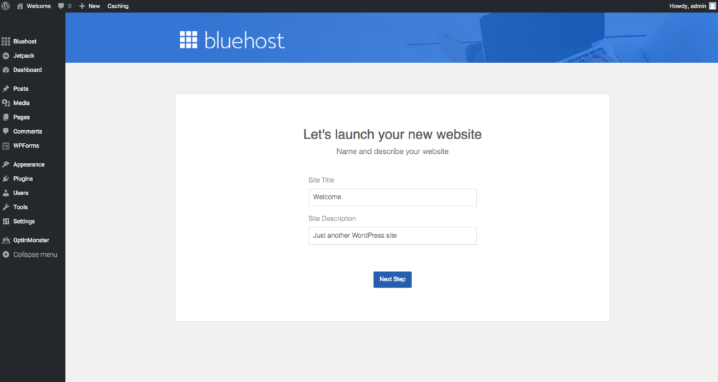 BlueHost Hosting, Starting a blog